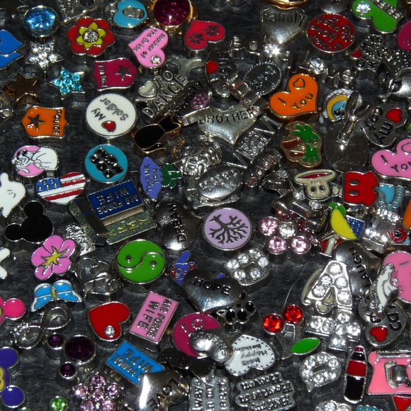 💟 - 350pcs Floating Locket Charms Assorted Mix - Picture 7 of 16